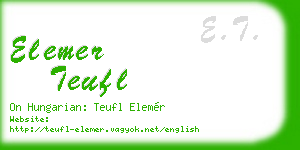 elemer teufl business card
